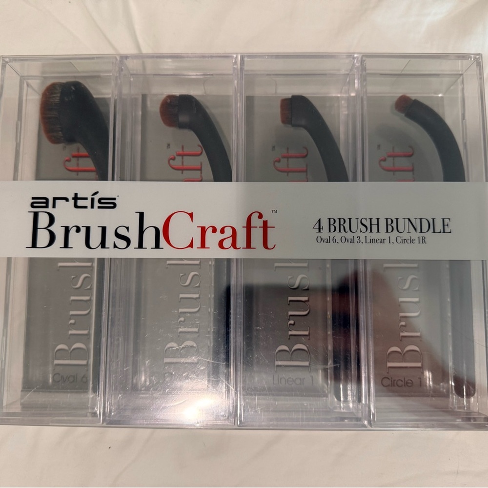 BRAND NEW SEALED - Artis BrushCraft 4-Brush Bundle in Black with Brown Bristles